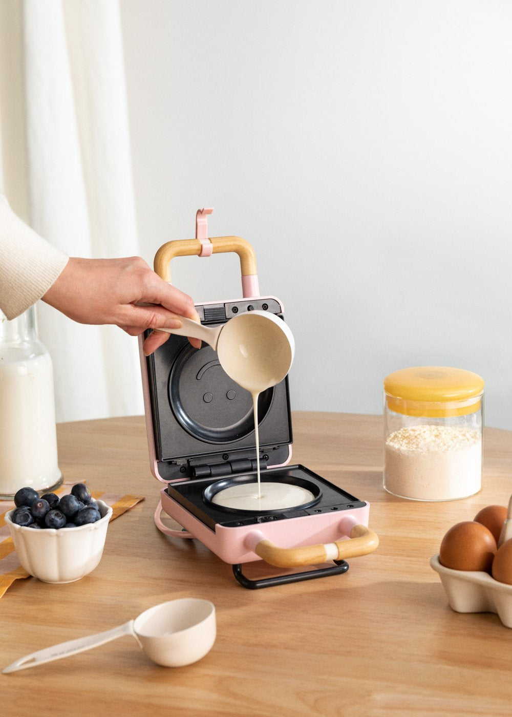 CREATE Ersatzteller Stone 2in1 Smile – rund, für Waffeleisen 2in1 Compact, 2 Stk.