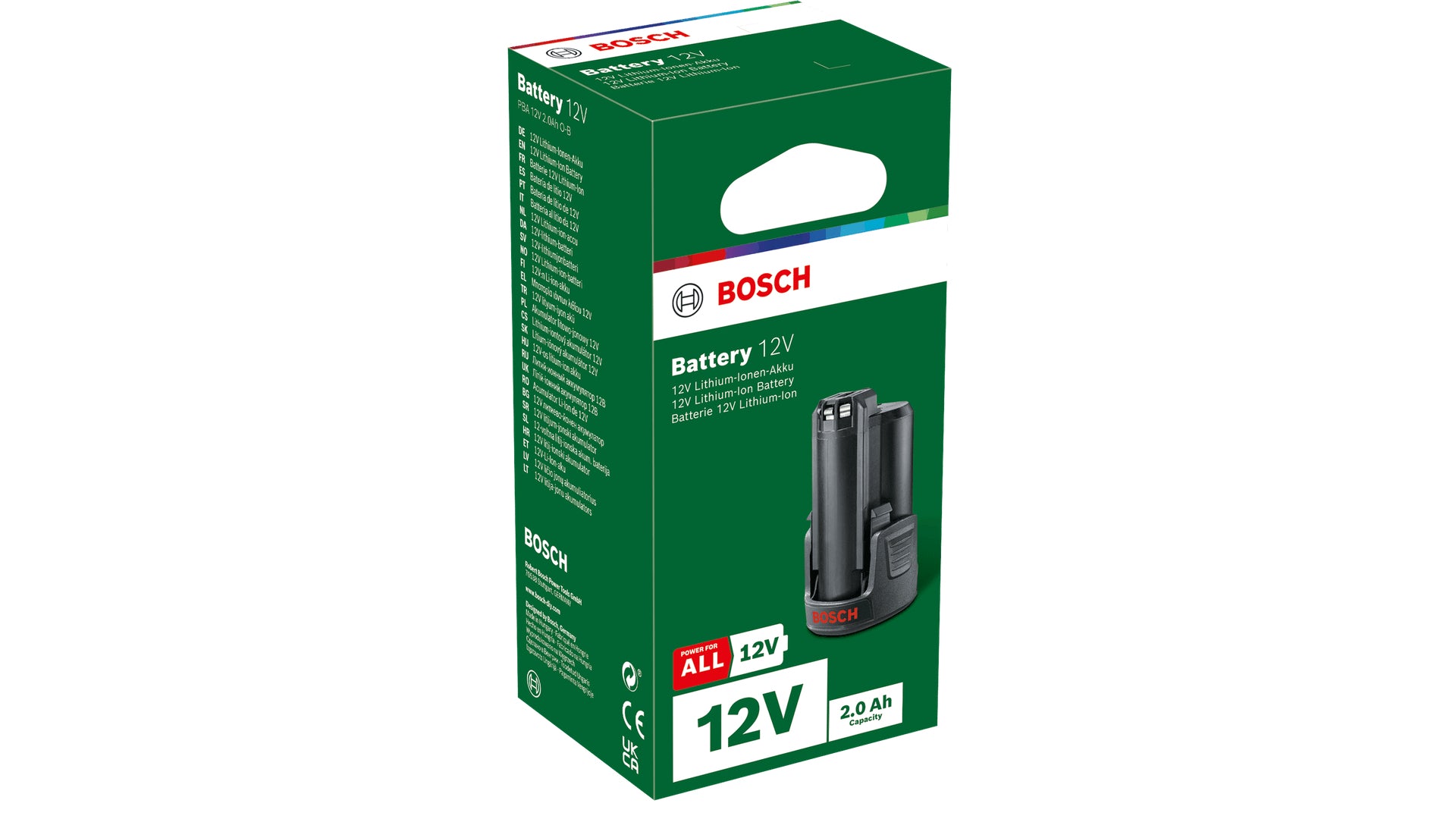 Bosch Akku 12 V 2,0 Ah (24 Wh) – für Bohrer – für POWER FOR ALL 12 V