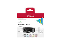 Canon Tintenpatronen-Multipack PGI-72 (MBK/C/M/Y/R), 5er-Pack – für Canon-Drucker