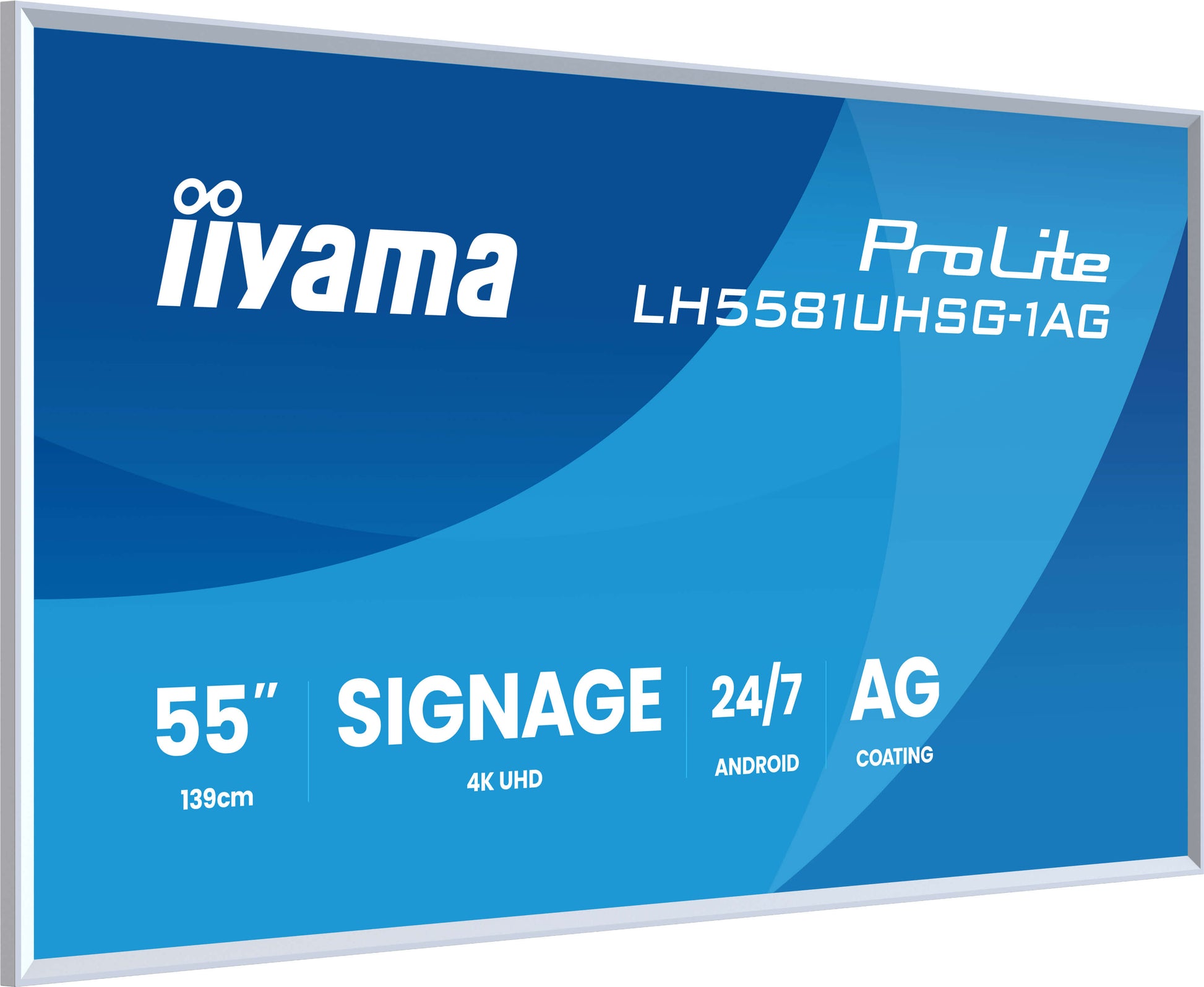 iiyama Gallery Line – Signage-Display, 65", Ultra HD 4K, 500 cd/m², abnehmbarer weisser Rahmen