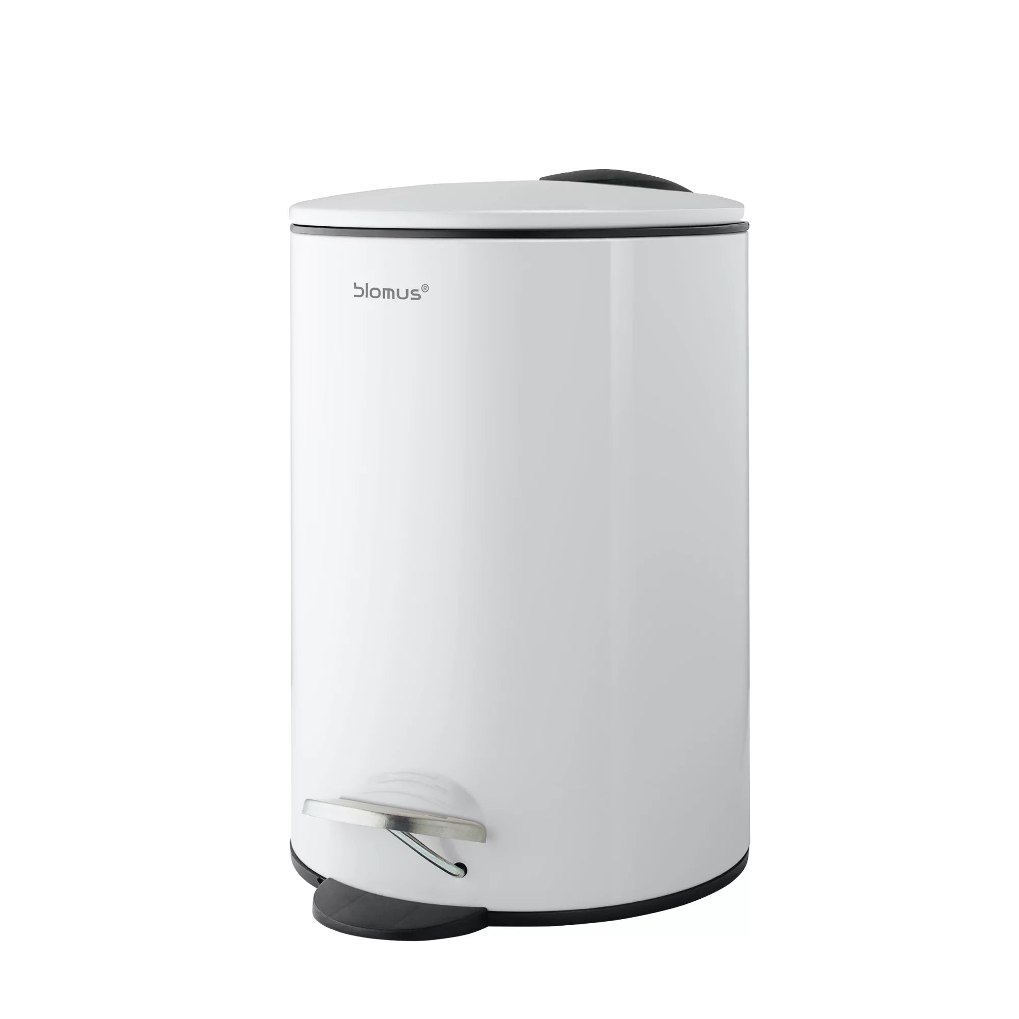 Blomus Treteimer TUBO – 3 l – Kunststoff, rund – weiss – Soft-Close