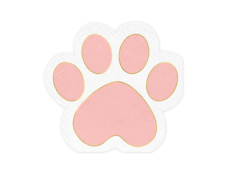 PartyDeco Servietten Katzenpfoten – 31 × 29 cm – 12 Stück