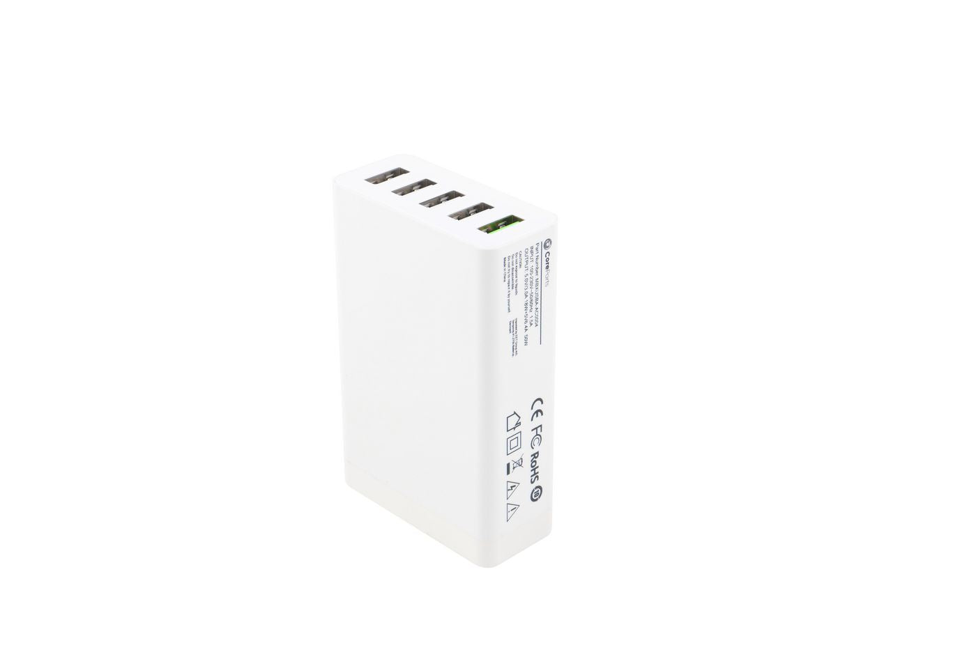 CoreParts USB-Desktop-Ladegerät 40 W – USB-A×6, QC 3.0 – Weiss