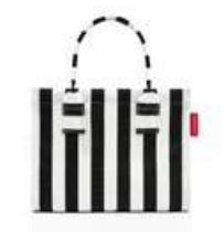 Reisenthel Stofftasche, Polyester, Motiv summerstripes schwarz, 270×210×140 mm