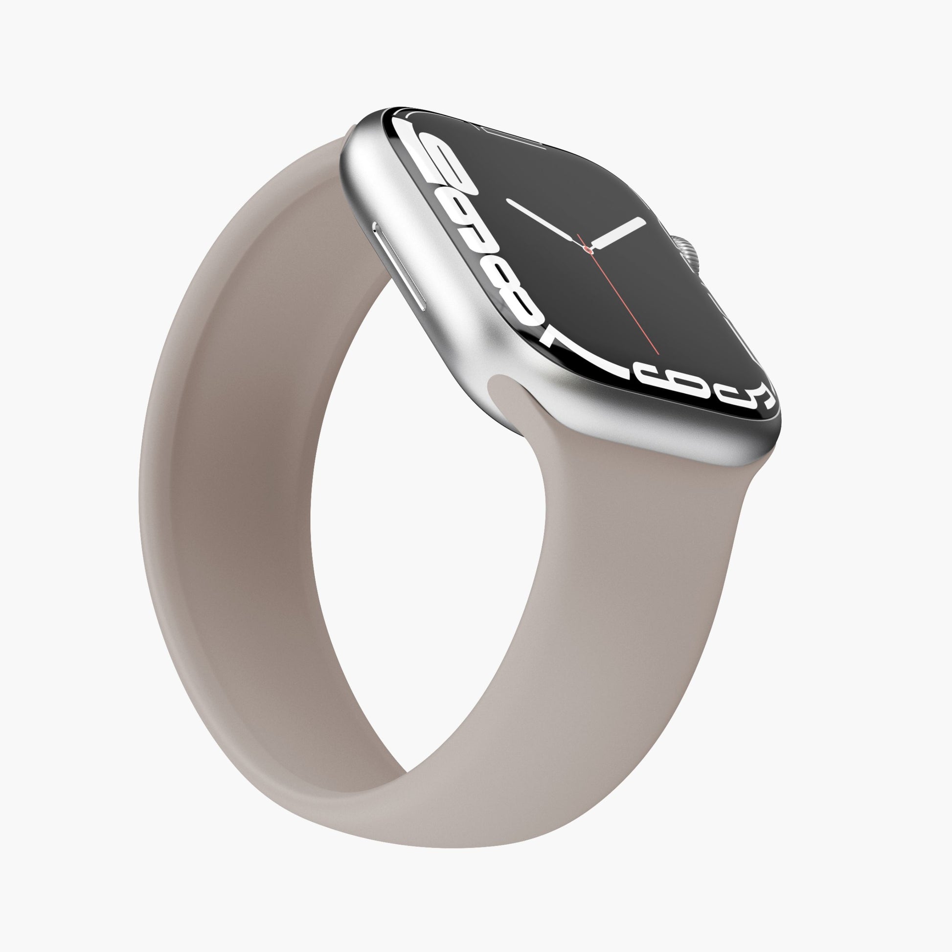 Vonmählen Solo Loop 1 – Armband – für Apple Watch 38 mm, 40 mm, 41 mm, Creme, L, Silikon