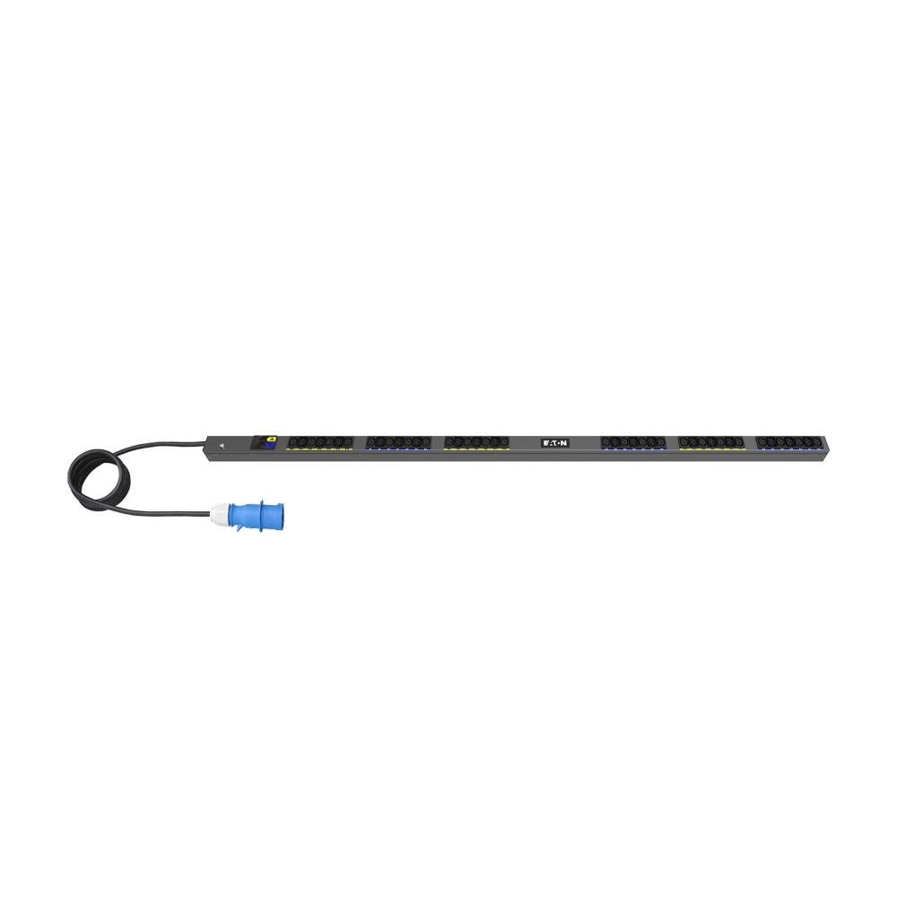 Eaton G4 Rack-PDU (24×C13 + 18×C39), Basic, 1-phasig 7,4 kW, Eingang CEE 32A 1Ph, 3 m, 0U vertikal – schwarz