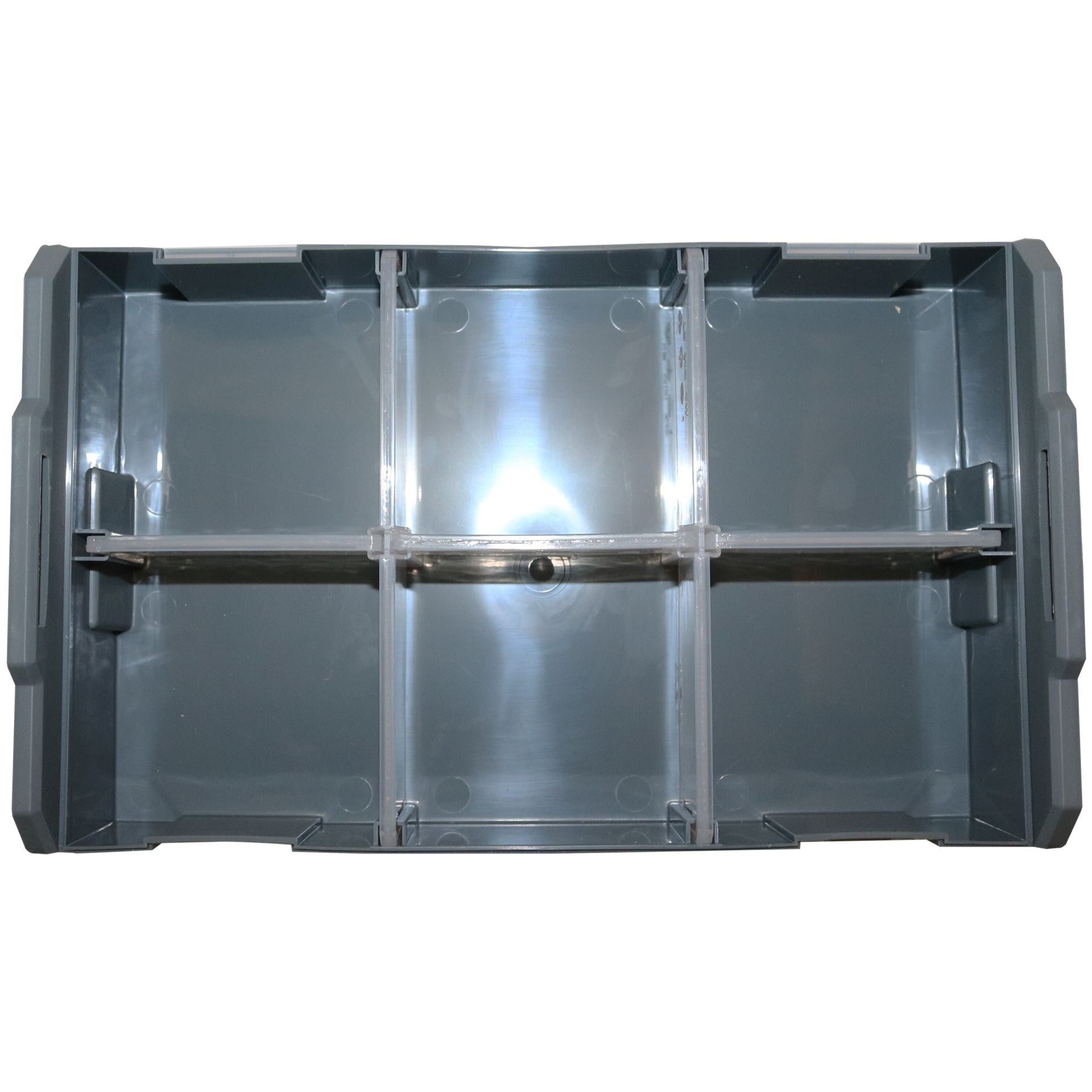 TOX Dübel L-Boxx Mini Systemkoffer – bestückt, 6 Fächer, grau, B 260 × H 60 × T 150 mm, für L-BOXX