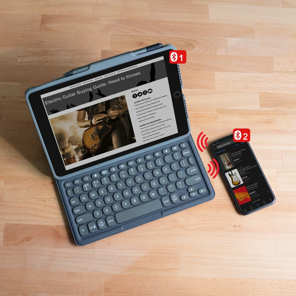 ZAGG Pro Keys – Tastatur, UK-Layout (EN), Schwarz/Grau – für iPad 10,9" (10. Gen)