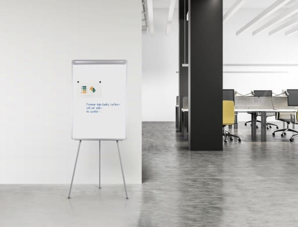 Q-CONNECT Flipchart – 70 × 100 cm, weiss, Metall
