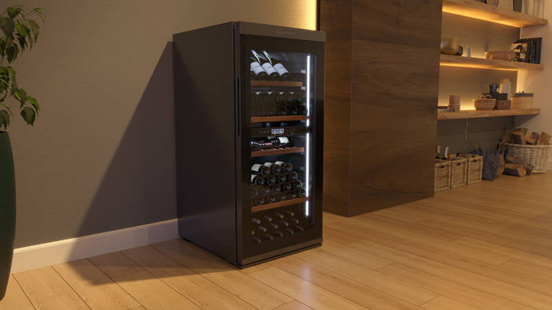 Climadiff Weinkühlschrank MILLESIME140DB – 293 l, 220/240 V, Kompressor, Energieeffizienzklasse F