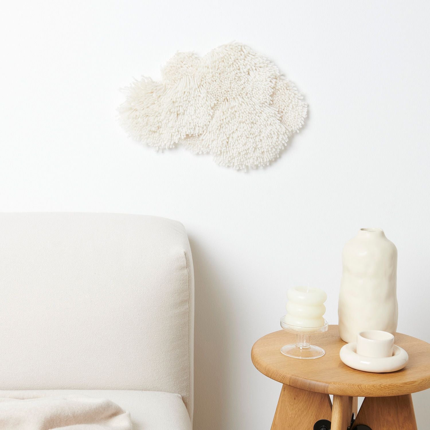 Rico Design Hooki Hooki – Makramee-Set – Wandbehang Wolke – 41 × 26 cm – ab 8 Jahren