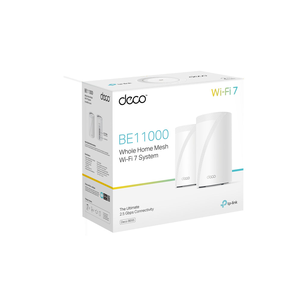 TP-Link Deco BE65 – Access Point – Wi‑Fi 7 (2,4/5/6 GHz), 11,0 Gbit/s, 4×2,5GbE