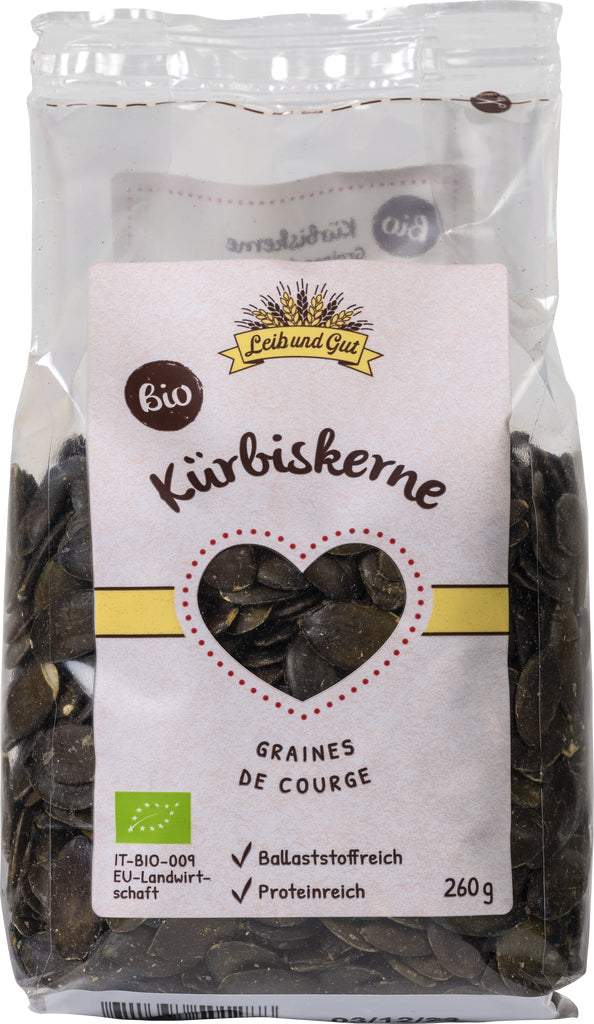 Leib und Gut Bio Kürbiskerne – 260 g