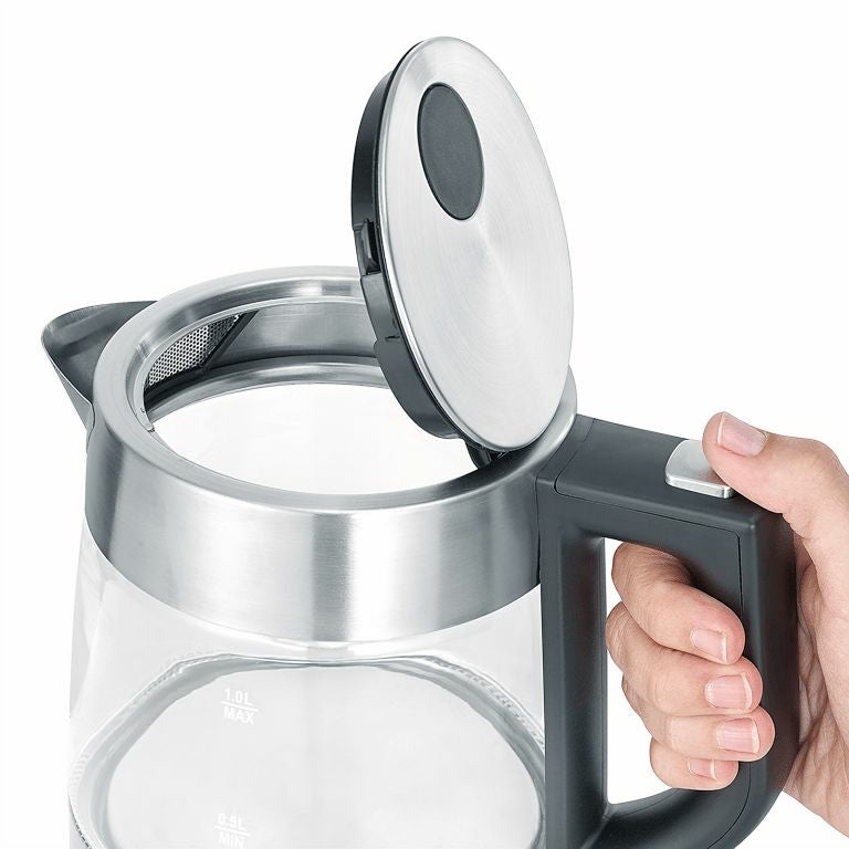 Severin Wasserkocher – 1 l, Glas, Schwarz, WK 3468