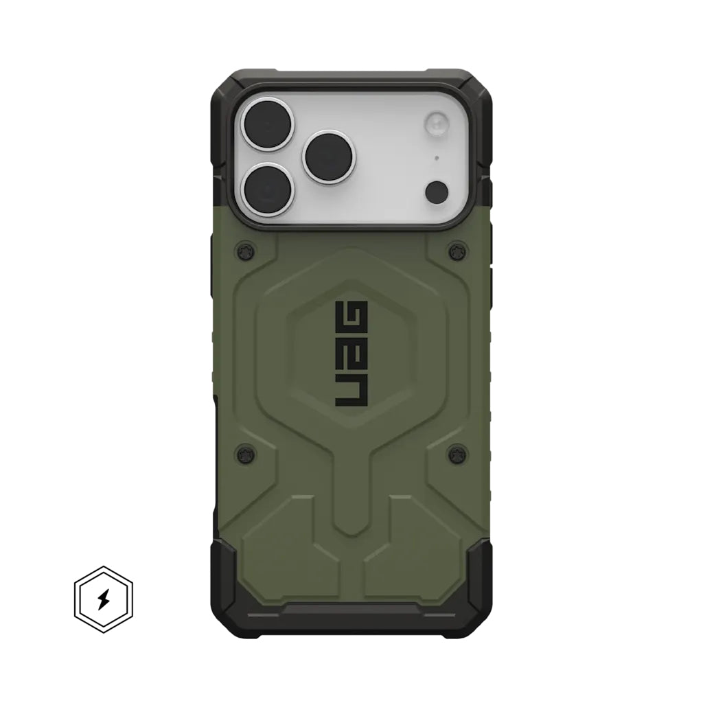 Urban Armor Gear Backcover Pathfinder – für Apple iPhone 17 Pro Max – olivgrün – TPU, MagSafe-kompatibel