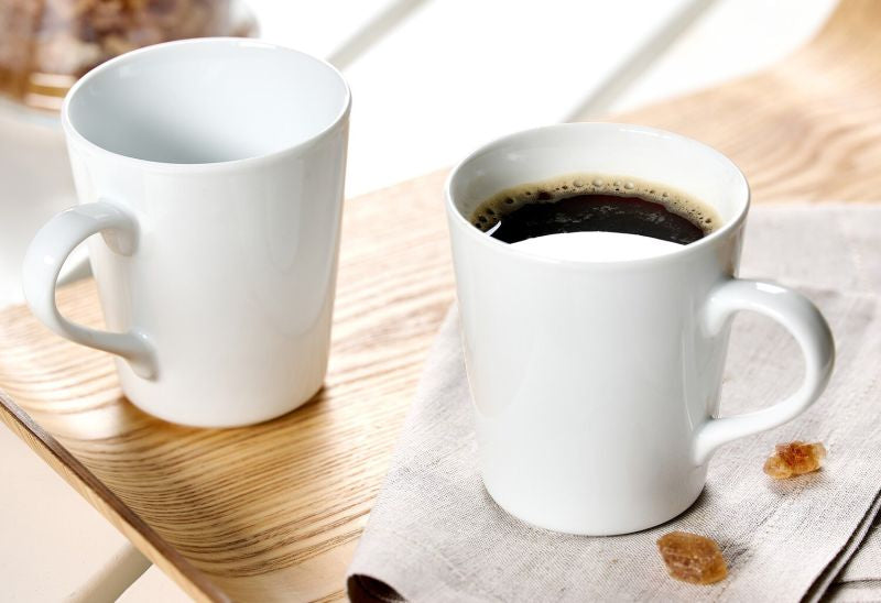 Ritzenhoff & Breker Kaffeetasse – 6er Set, 300 ml, 9,0 × 9,0 × 10,0 cm, Porzellan, Weiss, spülmaschinenfest