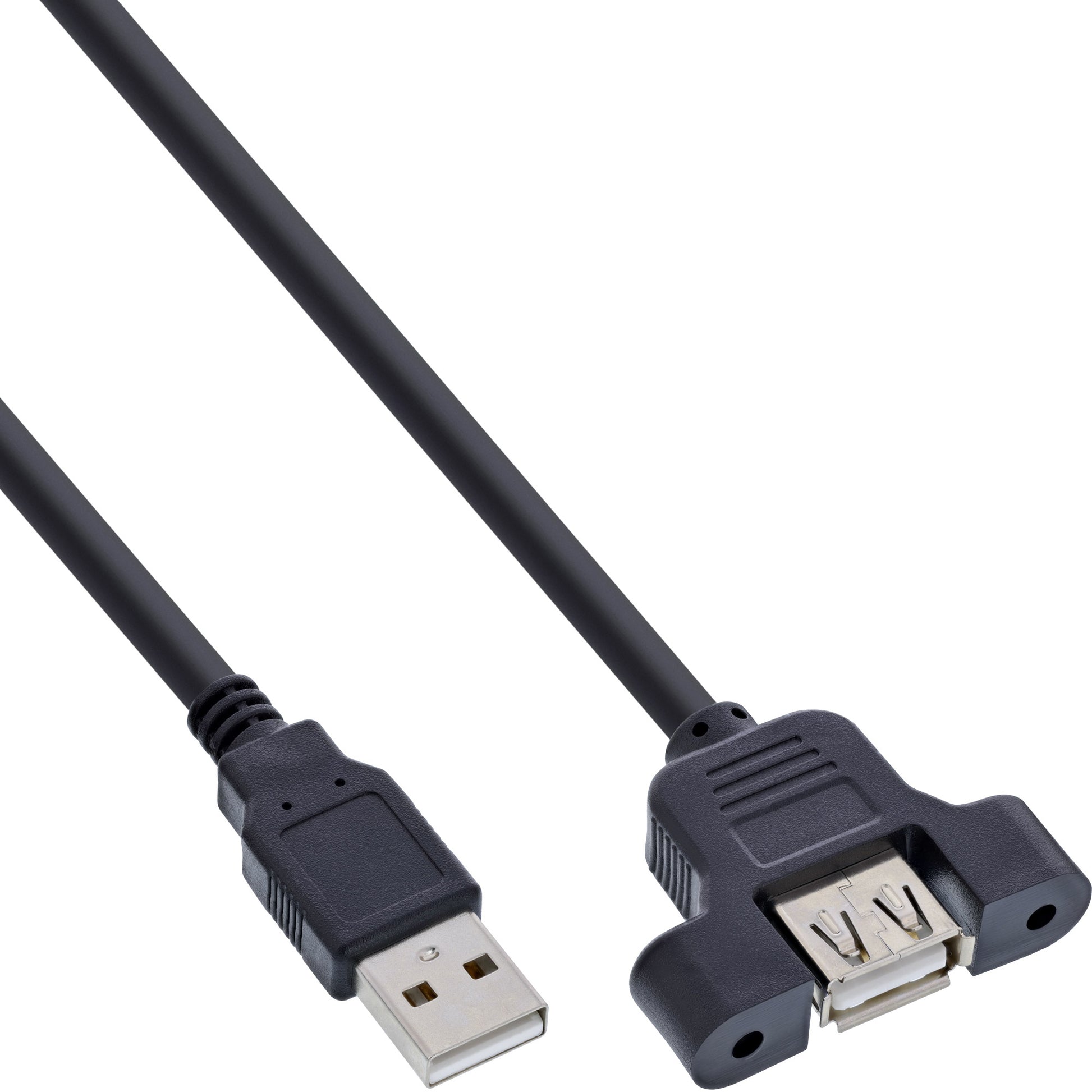 InLine USB-A Verlängerungskabel (Stecker auf Buchse) – USB 2.0 (480 Mbit/s) – 0,6 m – Schwarz