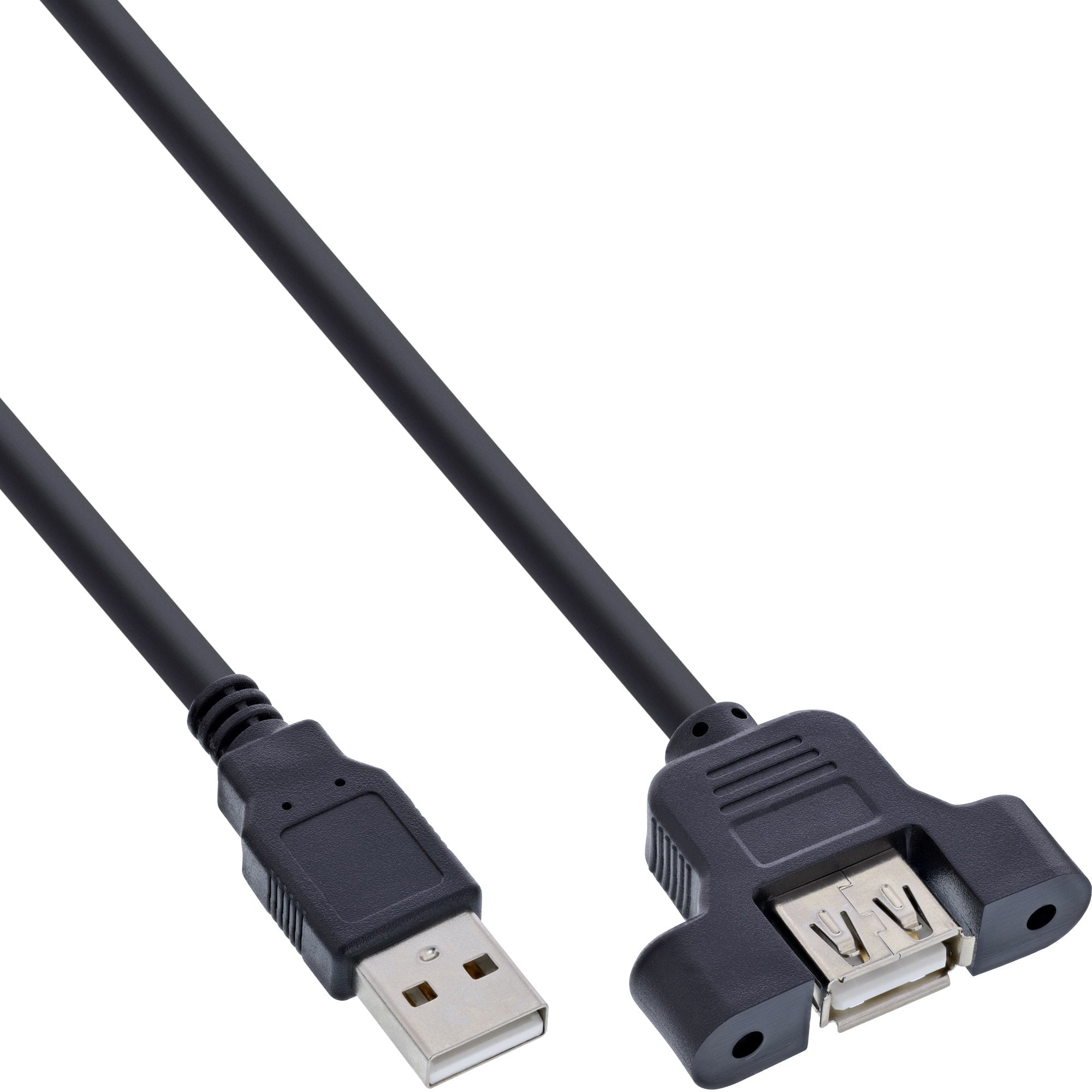 InLine USB-A Verlängerungskabel (Stecker auf Buchse) – USB 2.0 (480 Mbit/s) – 0,6 m – Schwarz