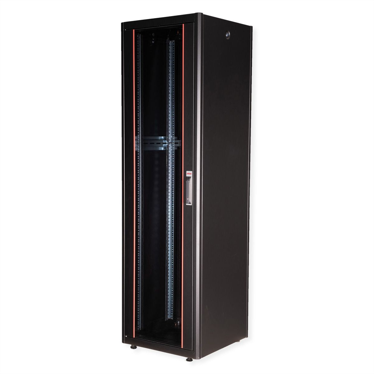 ROLINE Basic – 19" Netzwerkschrank 42U, IP20, abschliessbar, 600 × 600 × 2010 mm, schwarz, Stahl