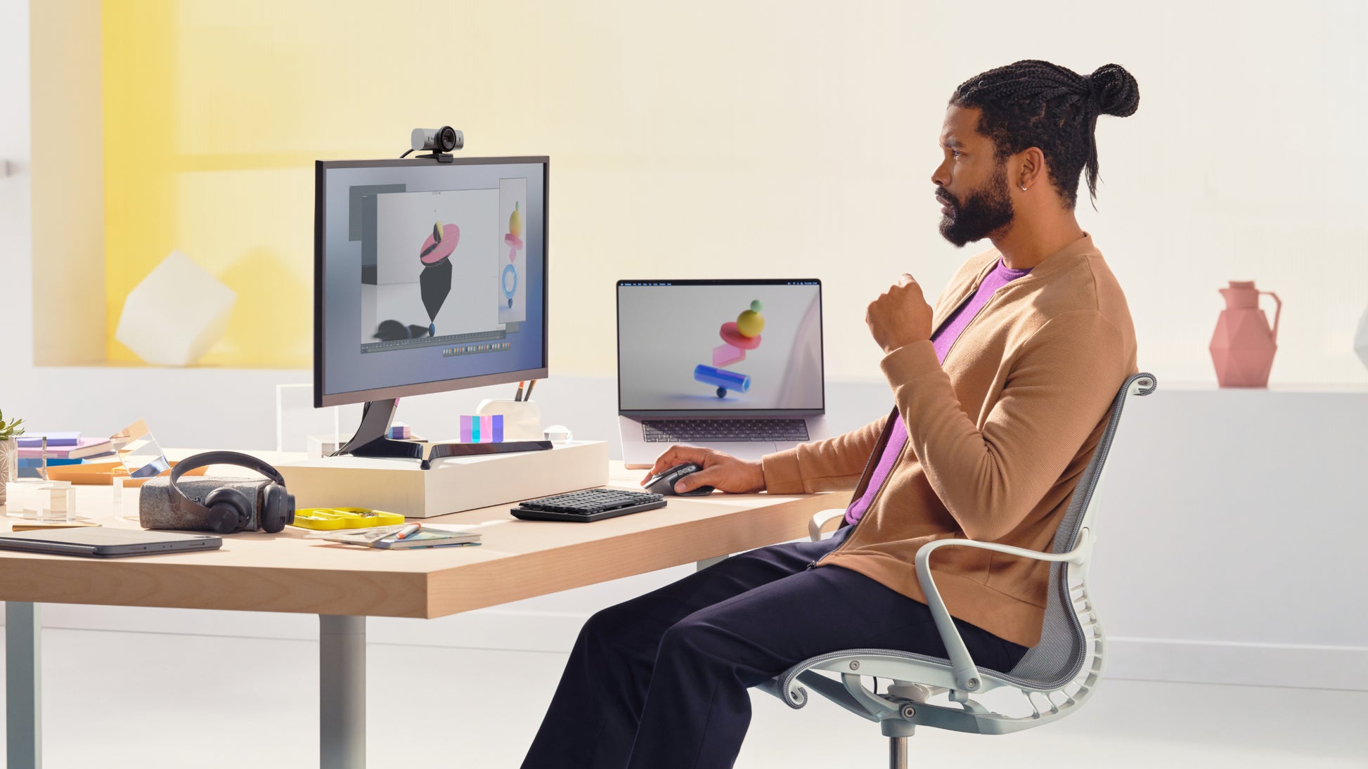 Logitech MX Master 3S für Mac Maus – kabellos, Space Grau