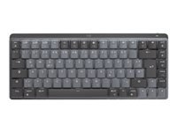 Logitech MX Mech Mini – Tastatur, kabellos (Bluetooth), CH-Layout (DE-CH), mechanisch, beleuchtet, Grau