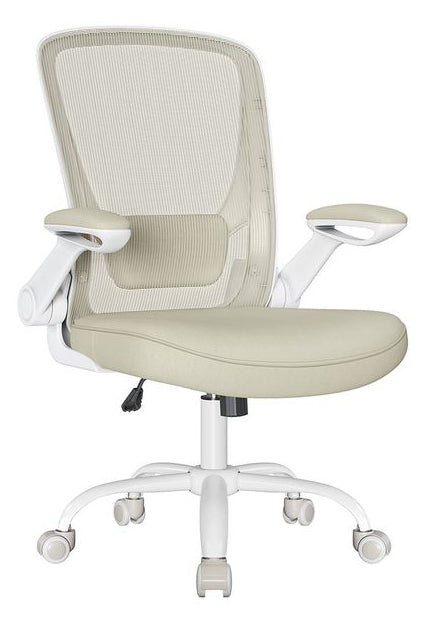 Songmics Bürostuhl – Sitzhöhe 46–54 cm, 120 kg, Beige
