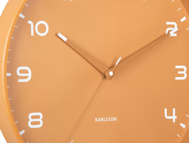 Karlsson Wanduhr Orgullo, Gelb, Aluminium