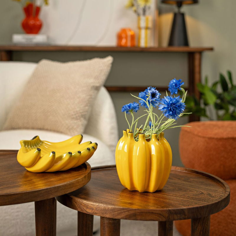 G. Wurm Schale Banane – 23,0 × 19,0 × 7,0 cm, Keramik, Gelb