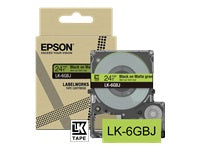 Epson Schriftband – 24 mm × 8 m, Grün, Schwarz – LK-6GBJ