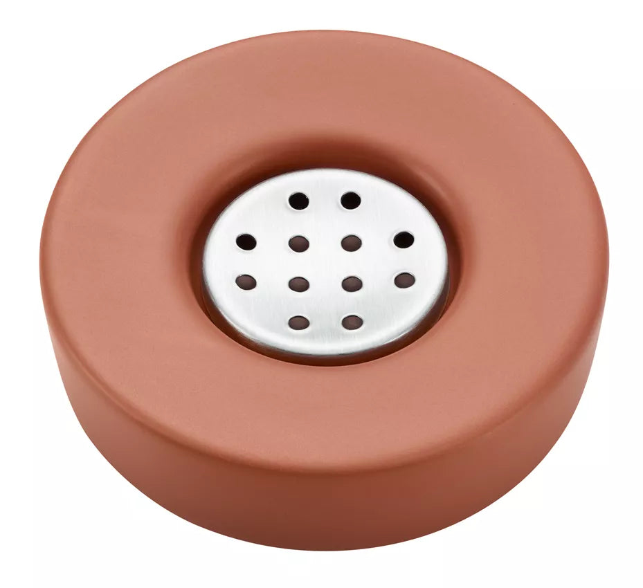 Diaqua Seifenschale Zylo – Ø11,5×3 cm, Keramik, Terrakotta (rund)