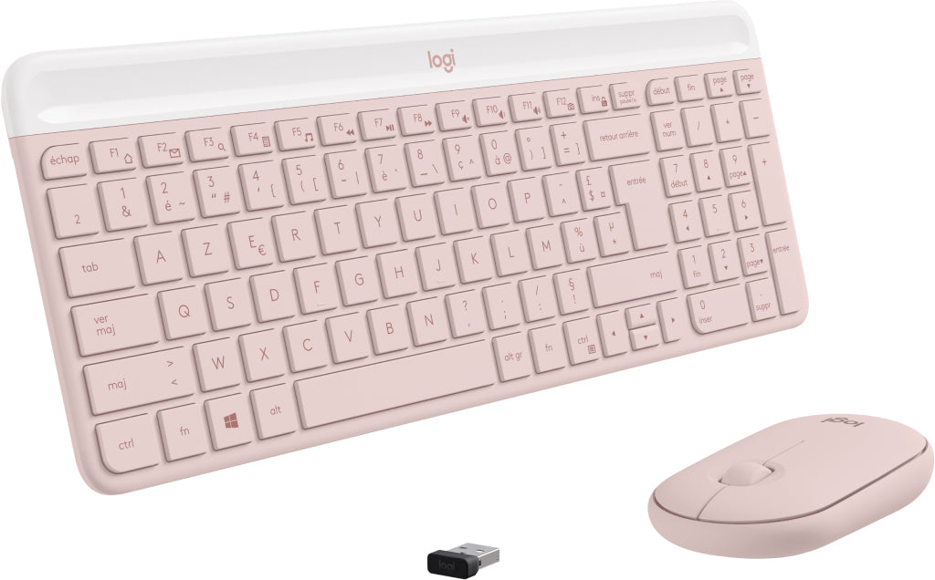 Logitech MK470 Slim Combo – Tastatur, FR-Layout (FR), Pink