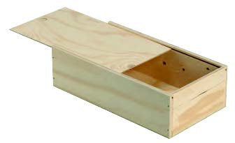 Weizenkorn Aufbewahrungsbox – Holz (Fichte) – Beige – für 2 Flaschen – 353 × 198 × 108 mm