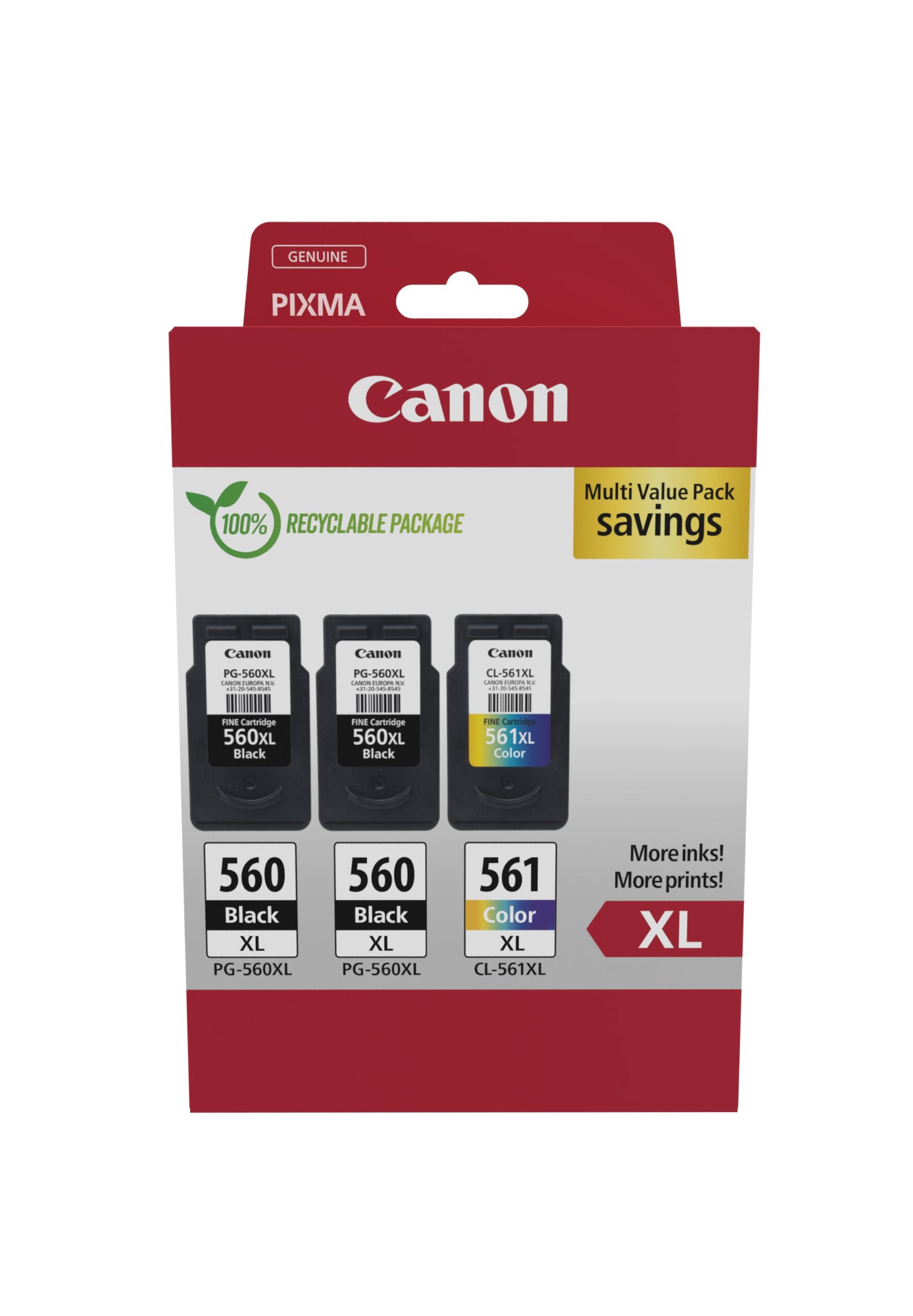 Canon Tintenpatronen-Multipack PG-560XL/CL-561XL, XL