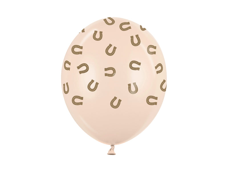 PartyDeco Hufeisen Luftballons – Alabaster – Ø 30 cm – Latex – 6 Stk