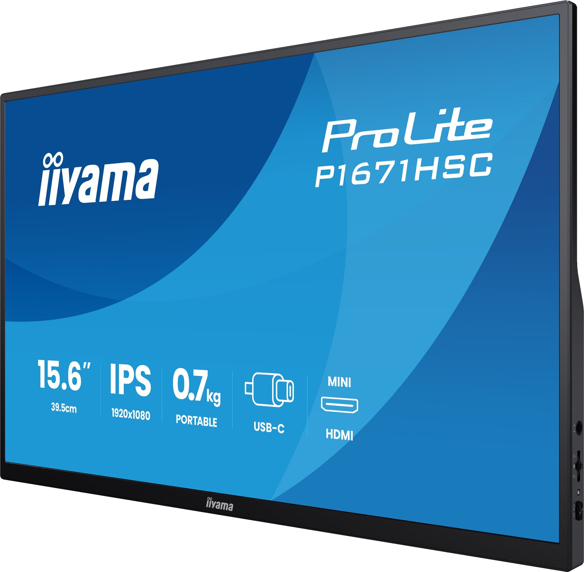 iiyama ProLite P1671HSC-B1 – Monitor, 15,6" 1920 × 1080 (Full HD), IPS, 250 cd/m²