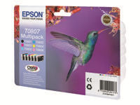 Epson Tintenpatronen-Multipack T0807, CMYK, 6er-Pack