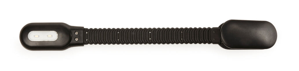 Kikkerland Clip-Taschenlampe – Akku, USB, 2 Stufen, 22 cm – Schwarz