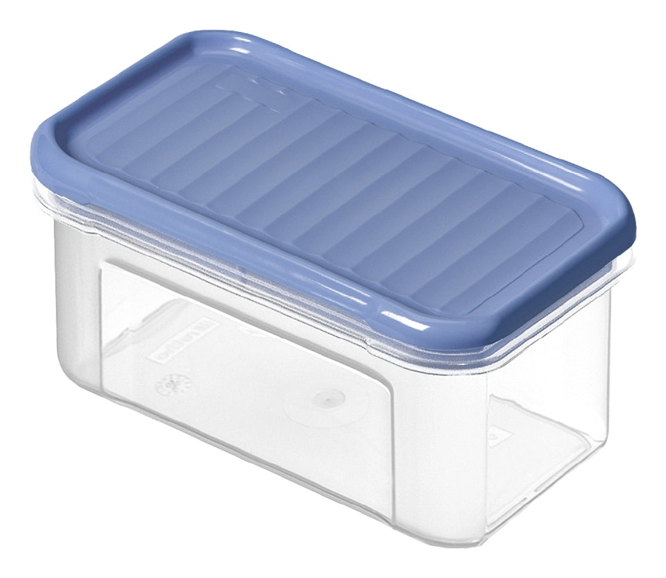 Rotho Vorratsdose 500 ml, 9 × 16,5 × 7 cm, Polypropylen (PP), transparent/blau