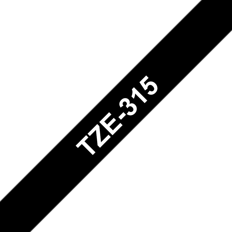 Brother Schriftband – 6 mm × 8 m, schwarz, weiss, TZe