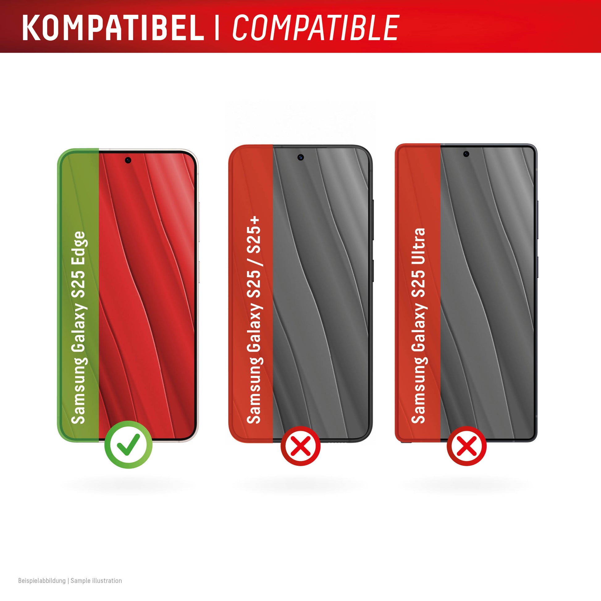 Displex Displayschutz (Panzerglas), 10H – für Galaxy S25 Edge – mit Applikator