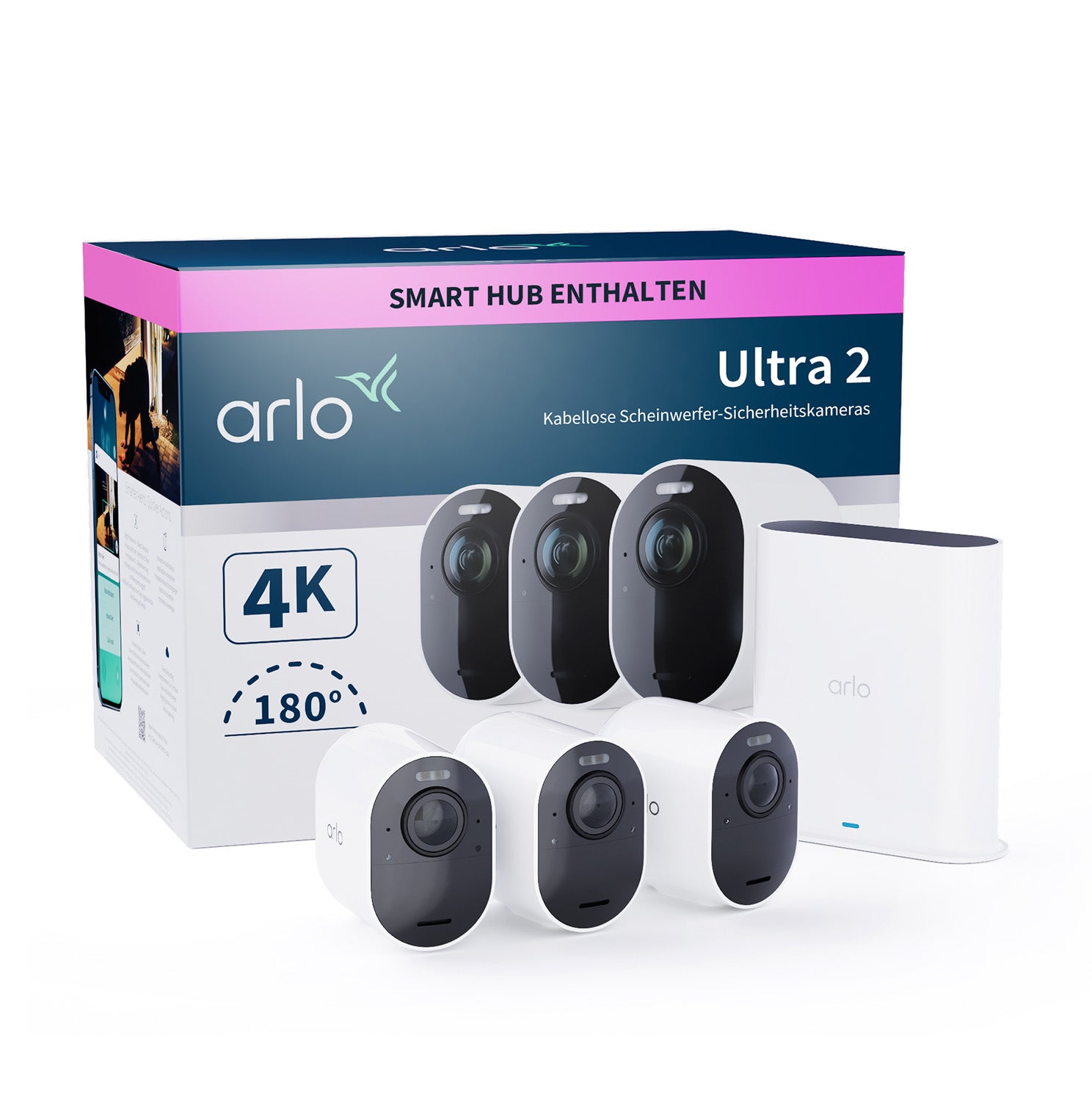Arlo Gen5 Überwachungskamera – kabellos, 3er-Set