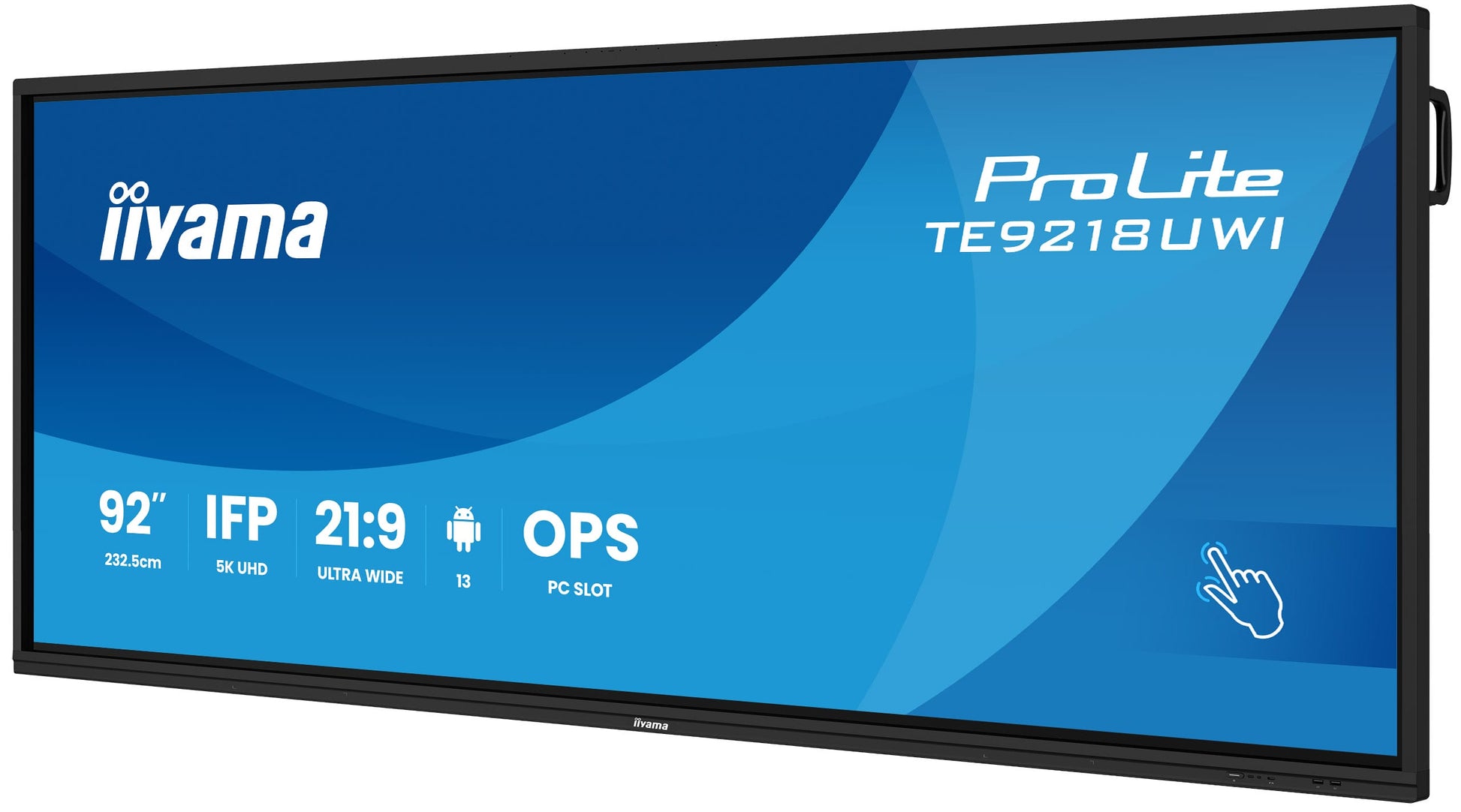 iiyama ProLite UW5K IR 50P – Interaktives Touch-Display, 91,5", 5120 × 2160, 500 cd/m², 24/7, Touch, Android
