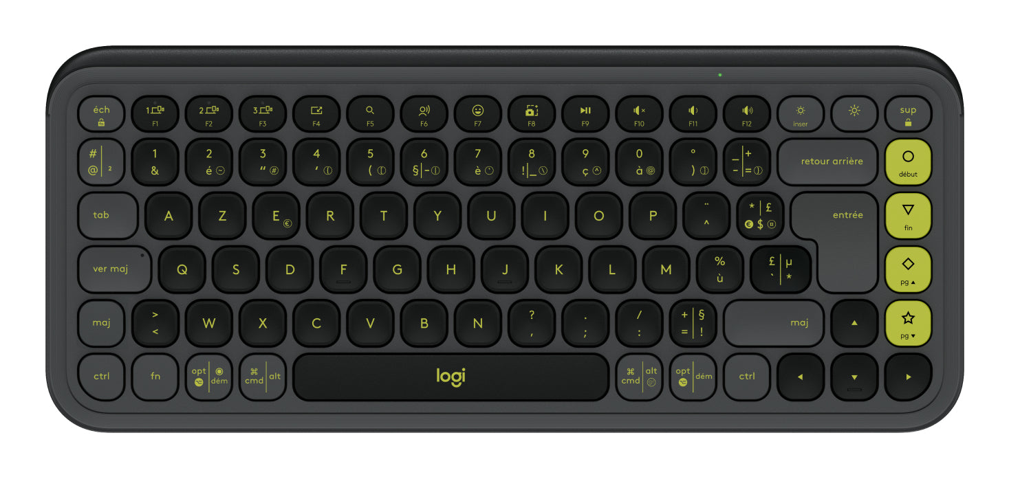Logitech POP ICON KEYS – Tastatur, FR-Layout (FR), Grau