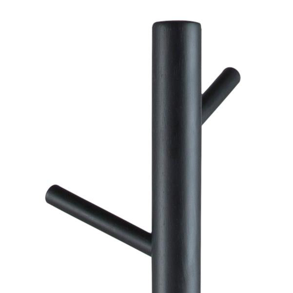 Actona Garderobenständer – Gummibaumholz – Schwarz – 1760 mm