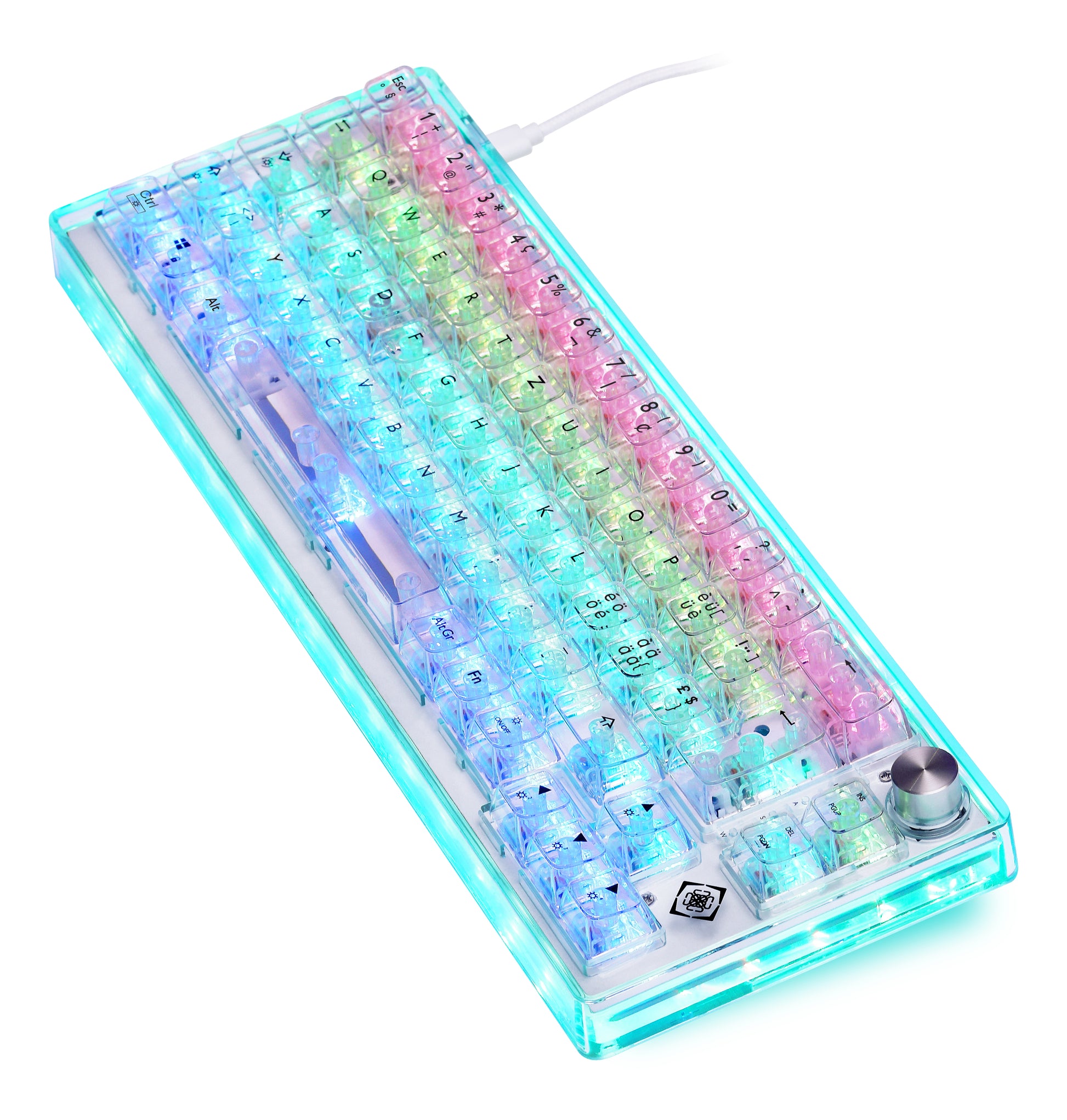 Deltaco Gaming GAM-160-T-CH – Gaming-Tastatur 65% – Mechanisch – Verkabelt, USB-C – QWERTZ (CH) – RGB
