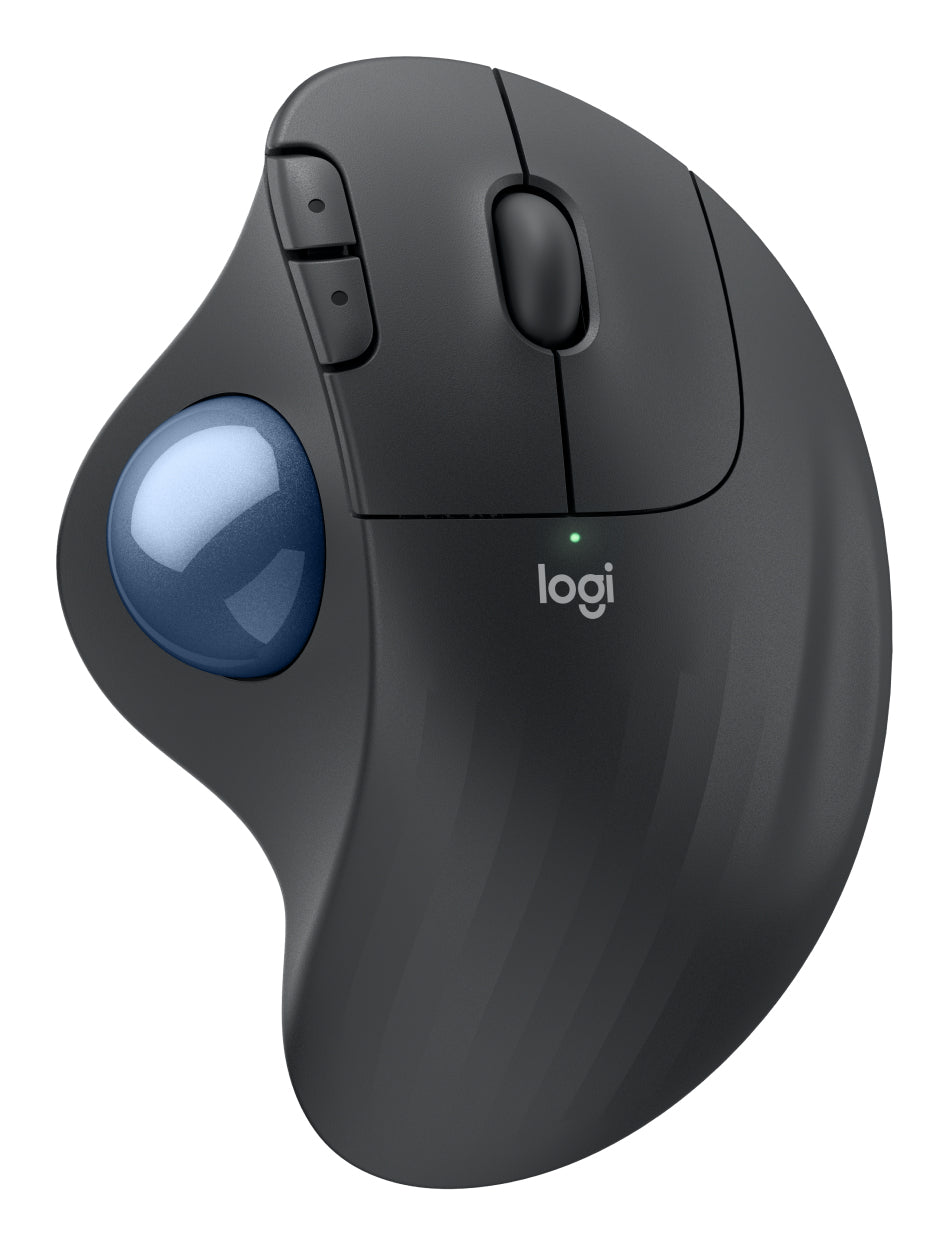 Logitech Ergo M575S Ergonomische Maus – kabellos, 5 Tasten, für Rechtshänder, Logi Bolt-Empfänger, schwarz