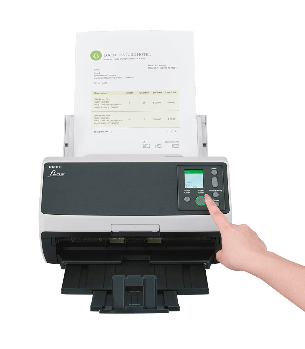 Ricoh fi-8170 – Einzugsscanner, A4, Duplex, 70 ppm, ADF 100 Blatt, LAN