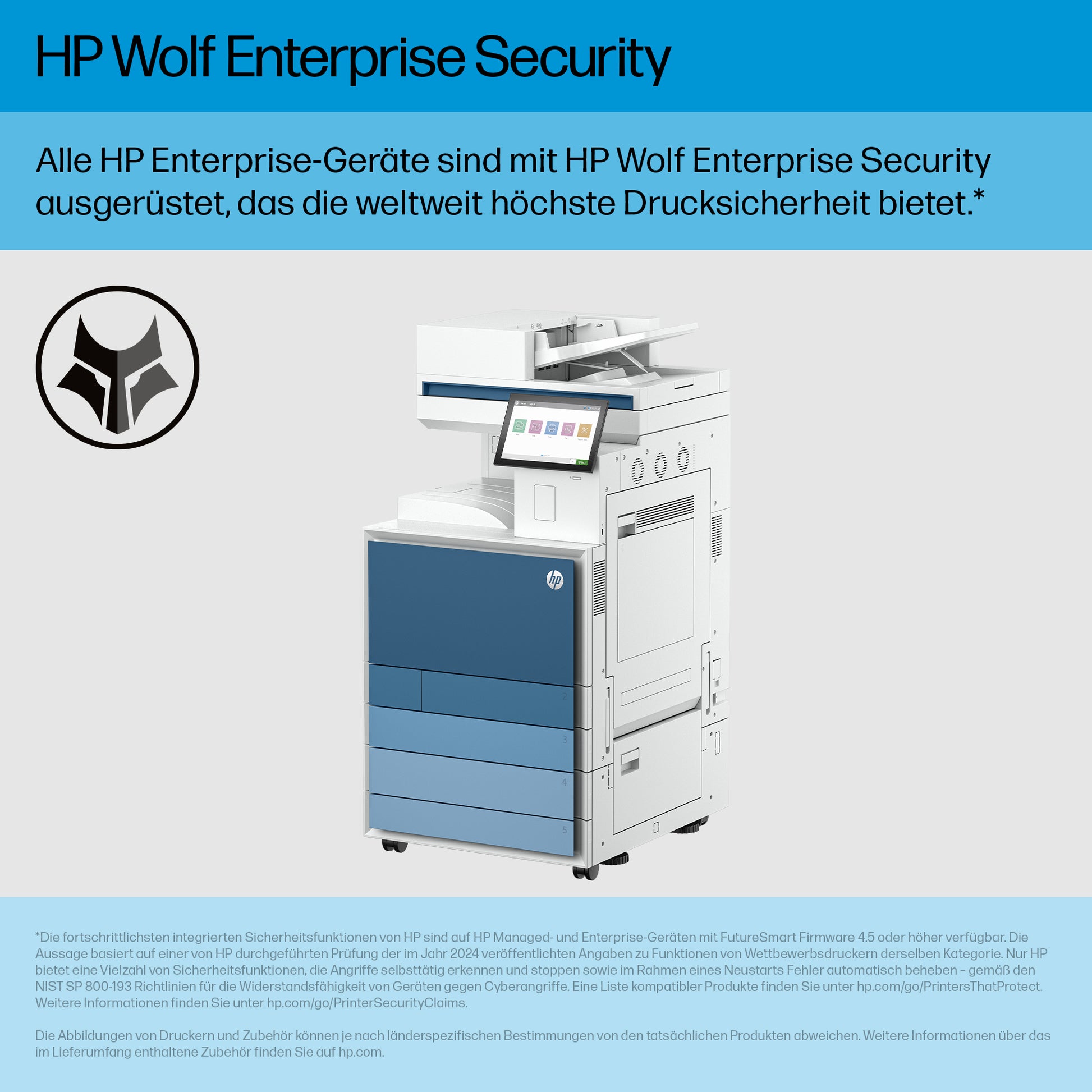 HP Color LJ Enterprise 8801dn – Farbiges Laser-MFP A3, 4-in-1 – USB/LAN – Duplex, ADF – 60 S./Min. S/W, 60 S./Min. Farbe