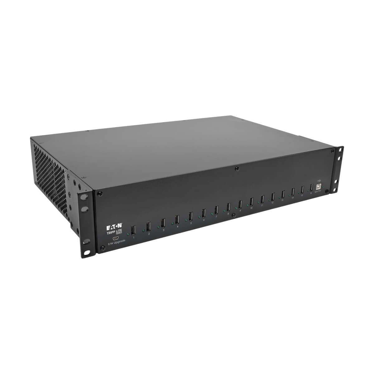 Tripp Lite U280-016-RMINT USB-Ladestation 200 W – Rack 2U – USB×16 – Schwarz