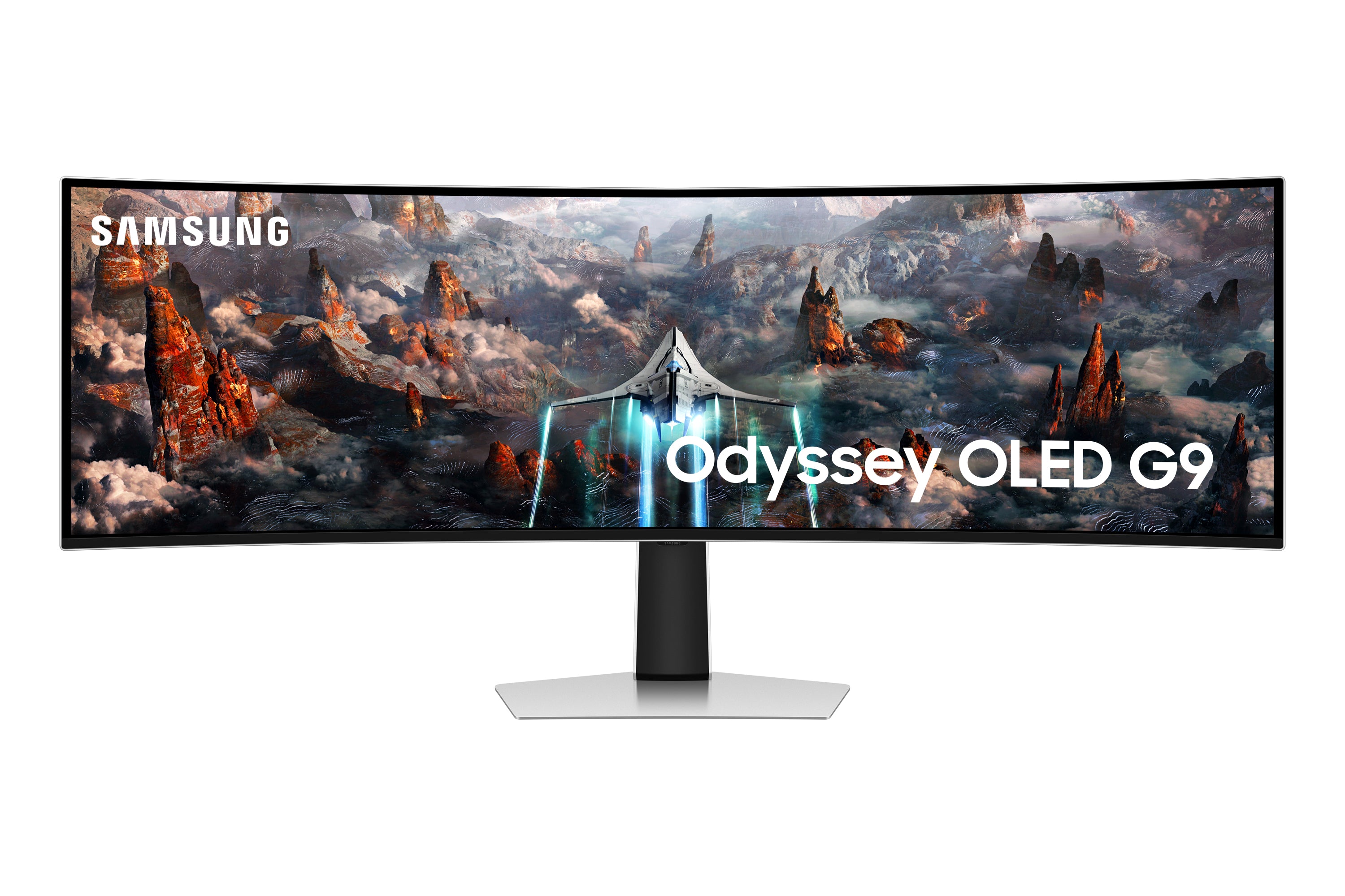 Samsung Odyssey OLED G9 (G93SC) – Monitor, 49", VESA 100 × 100, Silber